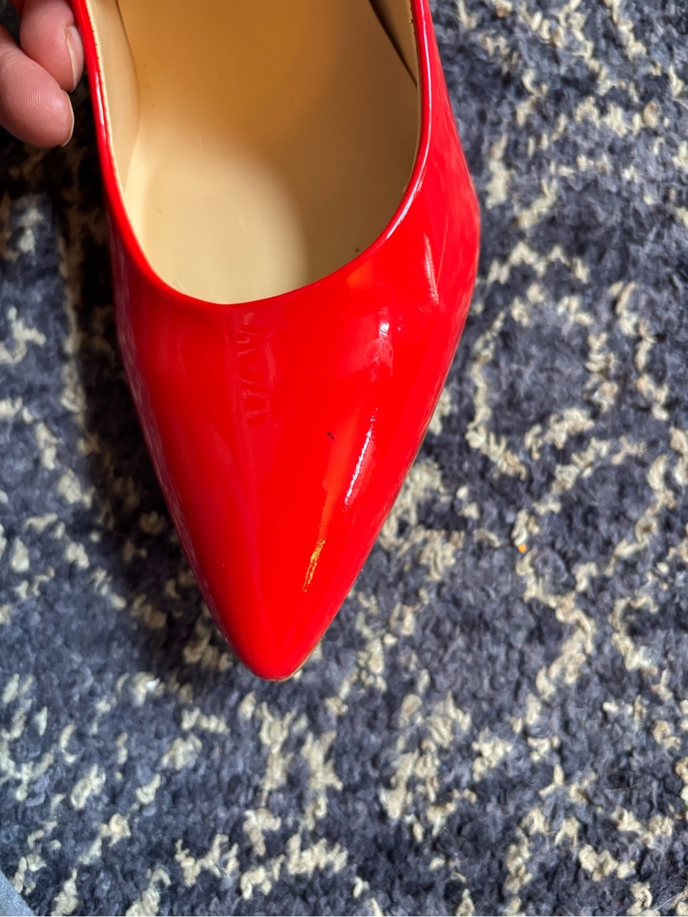 Ivanka Trump Red Patent Pointed-Toe Stiletto Pumps - Picture 8 of 9